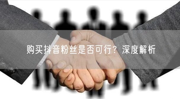 购买抖音粉丝是否可行？深度解析
