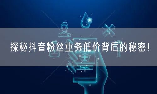 探秘抖音粉丝业务低价背后的秘密！