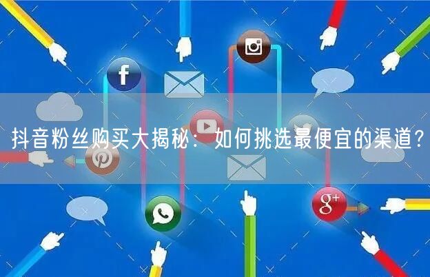 抖音粉丝购买大揭秘：如何挑选最便宜的渠道？