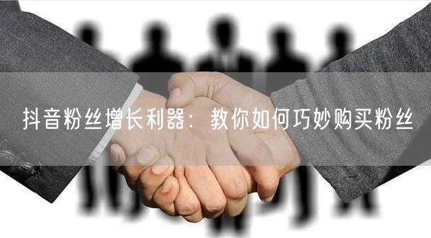 抖音粉丝增长利器：教你如何巧妙购买粉丝