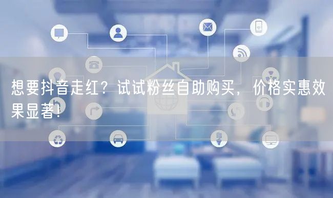 想要抖音走红？试试粉丝自助购买，价格实惠效果显著！